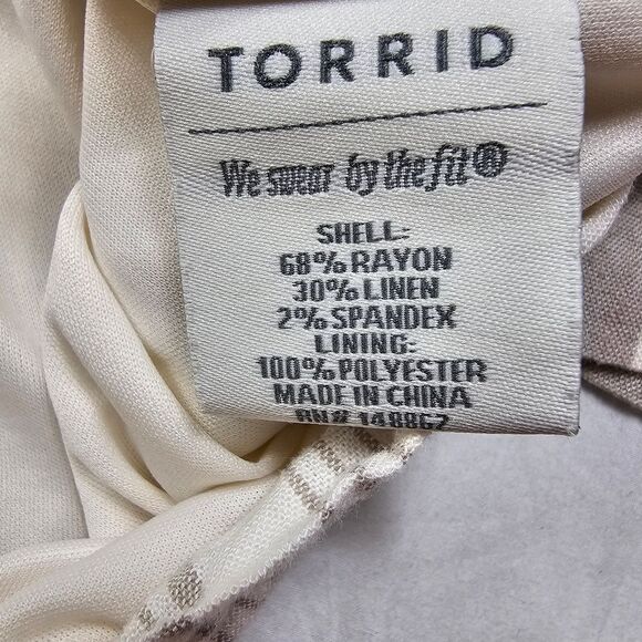 Torrid‎ Stripped Lightweight Linen Blend Long Sleeve Blazer Women's Size 1 - Picture 8 of 13